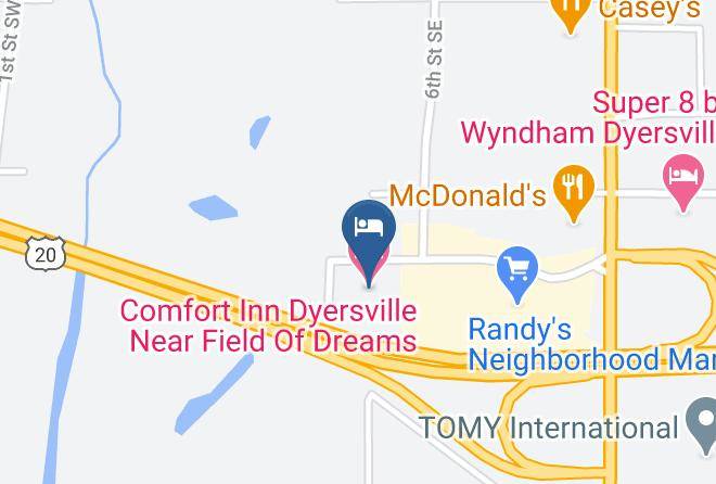 Dubuque - Comfort Inn Dyersville Near Field Of Dreams Maps