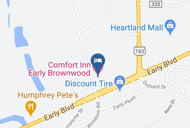 Brown - Comfort Inn Early Brownwood Maps