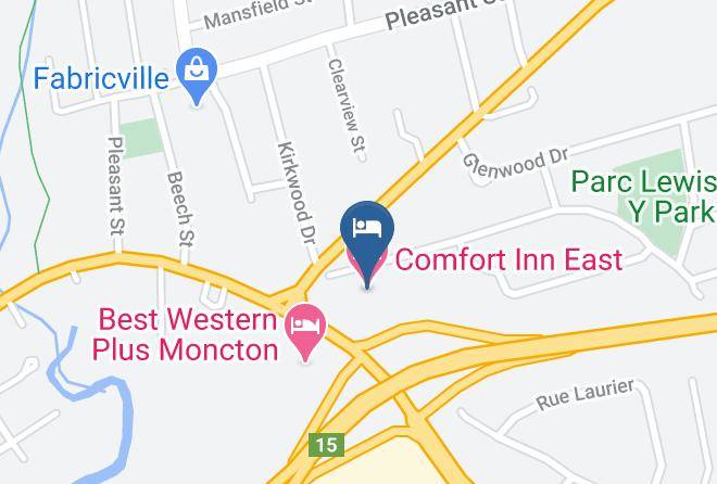 Westmorland - Comfort Inn East Moncton Maps