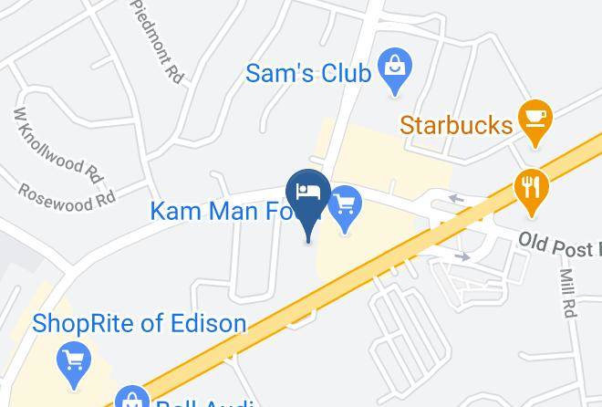 Comfort Inn Edison New Brunswick Map