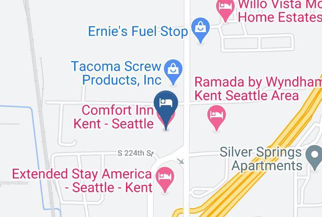 Comfort Inn Kent Seattle Map