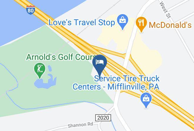 Columbia - Comfort Inn Mifflinville Bloomsburg Maps
