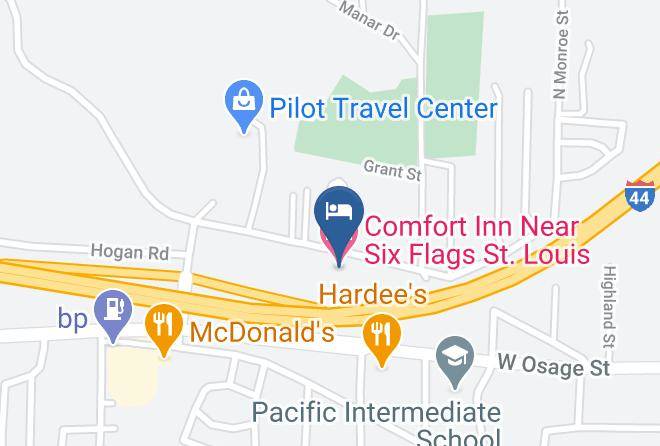 Comfort Inn Near Six Flags St Louis Map