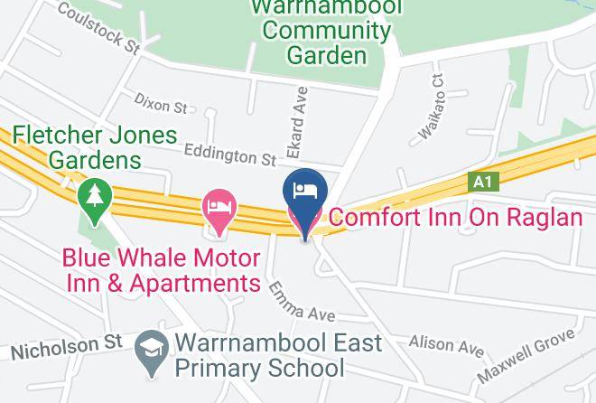 Warrnambool - Comfort Inn On Raglan Maps