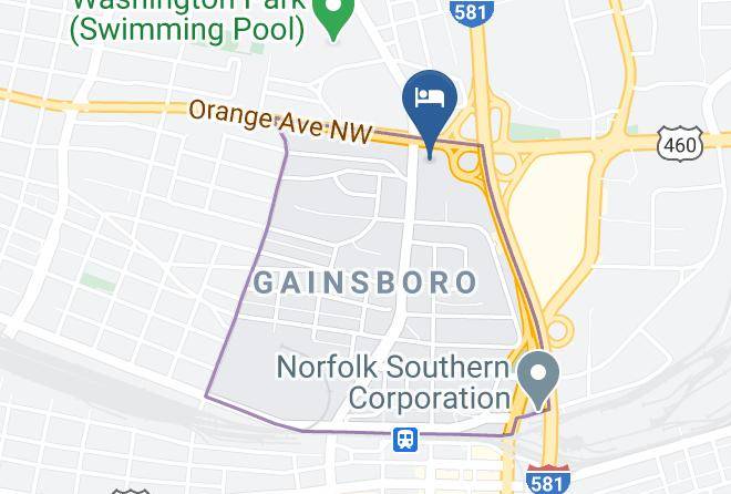 Roanoke City - Comfort Inn Roanoke Civic Center Maps