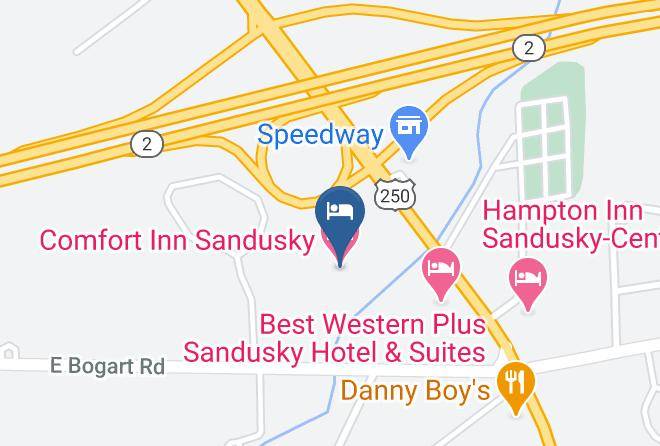 Erie - Comfort Inn Sandusky Maps