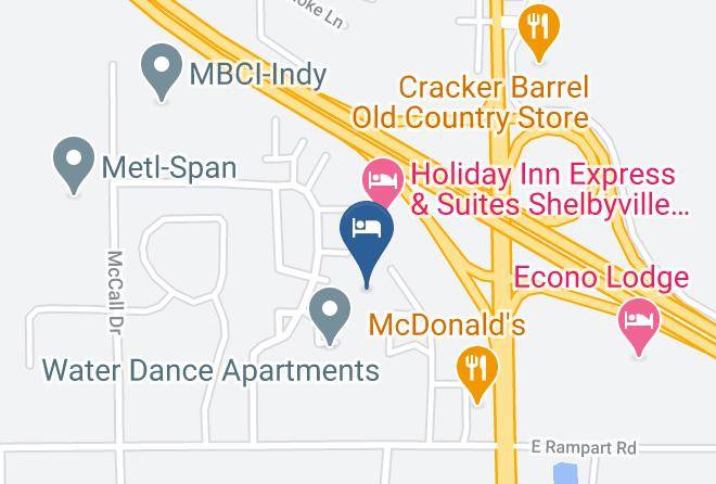 Comfort Inn Shelbyville North Map
