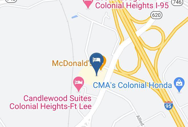 Comfort Inn South Chesterfield Colonial Heights Map