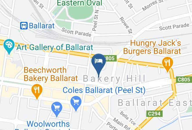 Ballarat - Comfort Inn & Suites City Views Maps