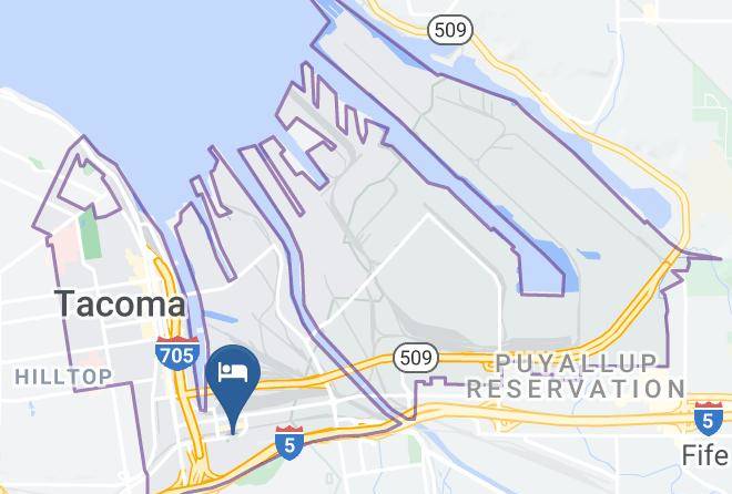 Comfort Inn & Suites Downtown Tacoma Harita - Washington - Pierce