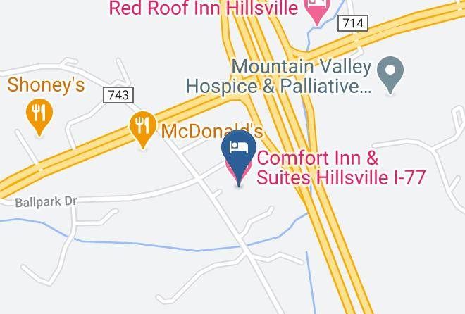Comfort Inn & Suites Hillsville I 77 Map