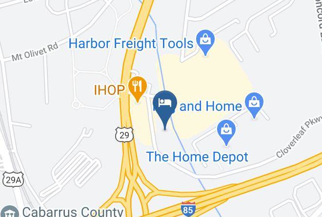Cabarrus - Comfort Inn & Suites Kannapolis Concord Maps