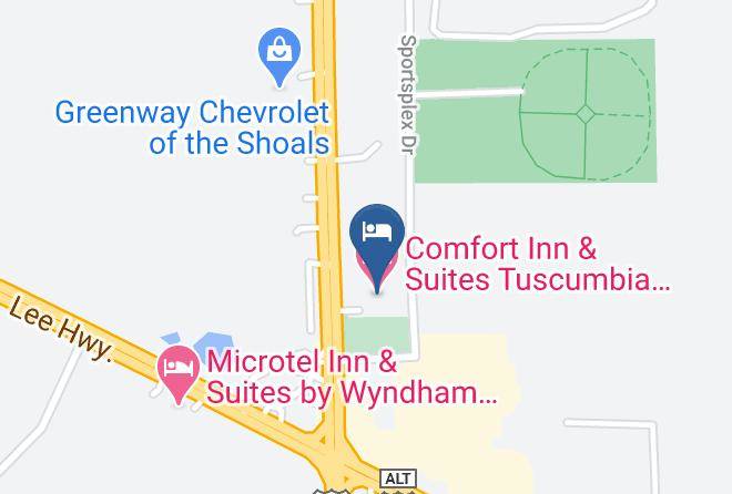 Colbert - Comfort Inn & Suites Tuscumbia Muscle Shoals Maps