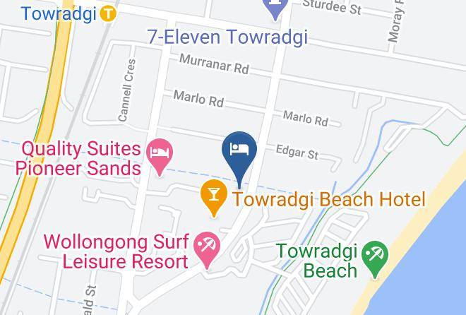 Wollongong - Comfort Inn Towradgi Beach Maps