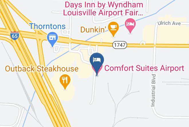 Comfort Suites Airport Louisville Map