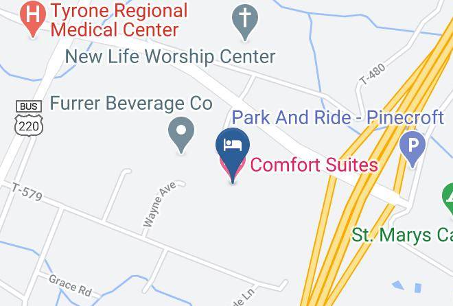 Comfort Suites Altoona Map