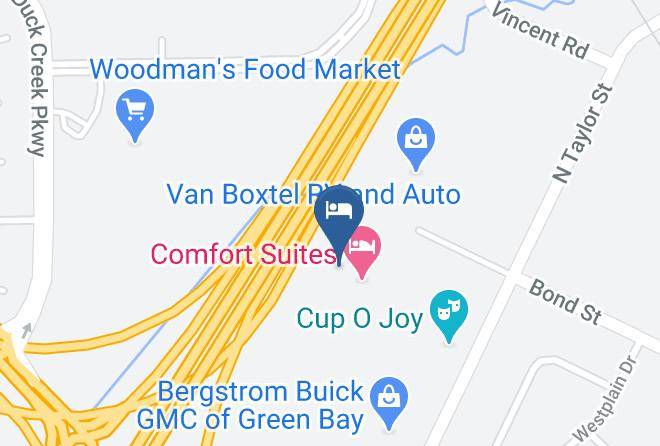 Comfort Suites Green Bay Map
