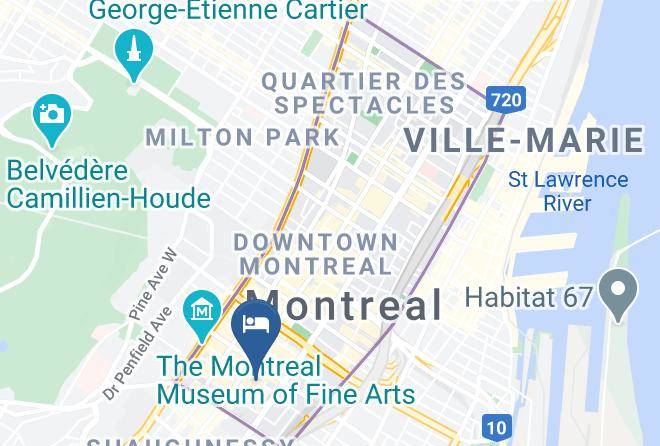 Comfort Suites Downtown Montreal Map