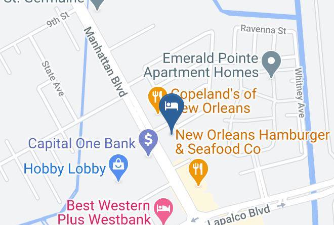 Comfort Suites Harvey New Orleans West Map