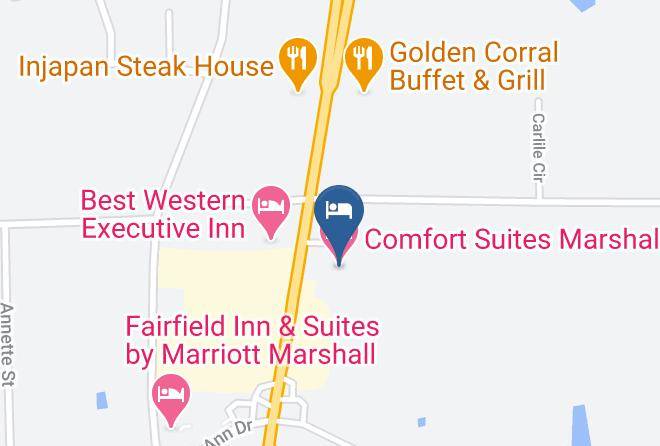 Comfort Suites Marshall Map