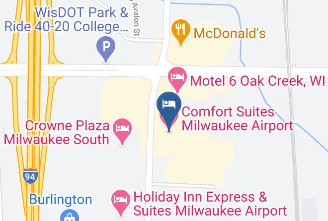 Milwaukee - Comfort Suites Milwaukee Airport Maps