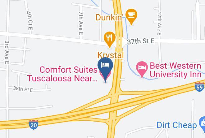 Tuscaloosa - Comfort Suites Tuscaloosa Near University Maps