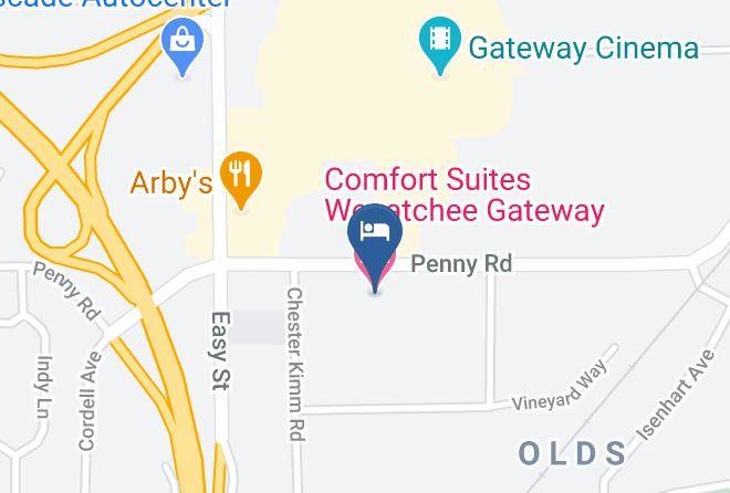 Comfort Suites Wenatchee Gateway Harita - Washington - Chelan