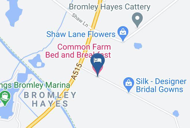 Staffs - Common Farm Bed And Breakfast Maps