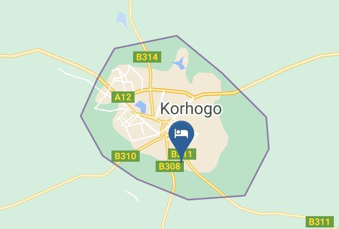 Korhogo - Complexe Hotelier Olympe De Korhogo Maps