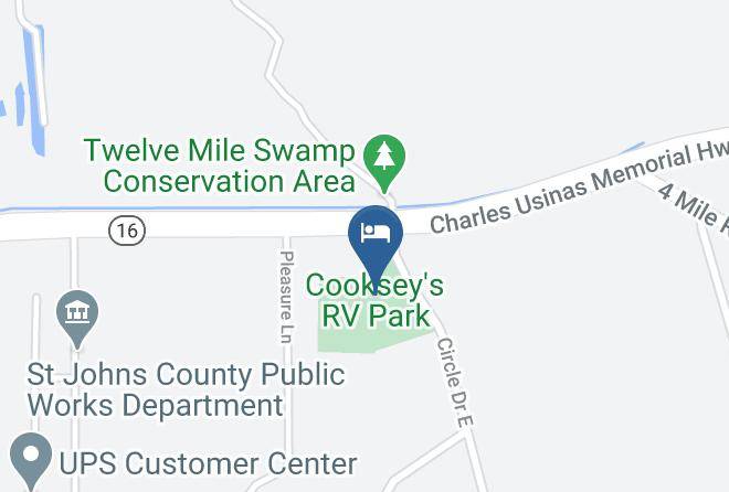 St Johns - Cooksey's Rv Park Maps