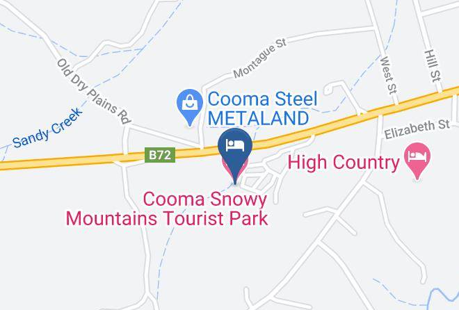 Cooma Snowy Mountains Tourist Park Map