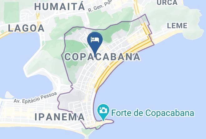 Rio De Janeiro Acabana - Copacabana Sol Hotel Maps