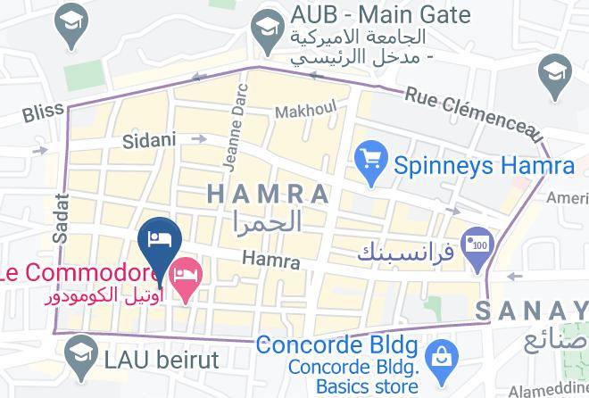 Beyrouth - Coral Beirut Al Hamra Hotel Maps