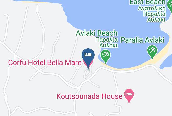 Kerkira - Corfu Hotel Bella Mare Maps