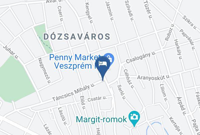 Veszprem Dozsavaros - Corner Vendeghaz Maps