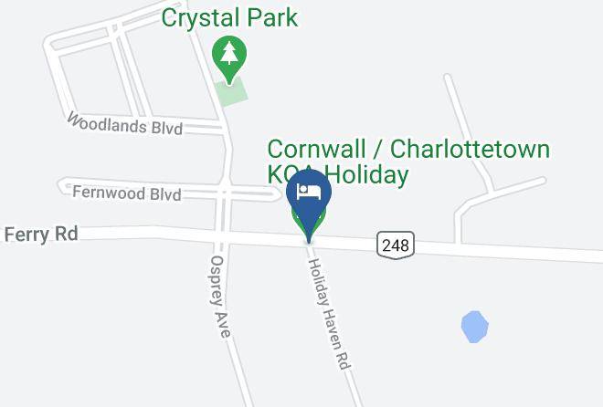 Queens - Cornwall Charlottetown Koa Holiday Maps