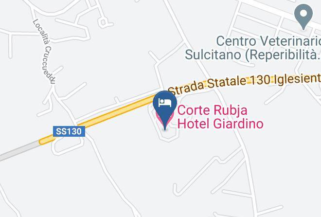 Province Of South Sardinia - Corte Rubja Hotel Giardino Maps