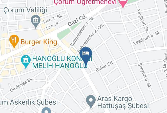 Corum Bahcelievler - Corum Hitit Otel Maps