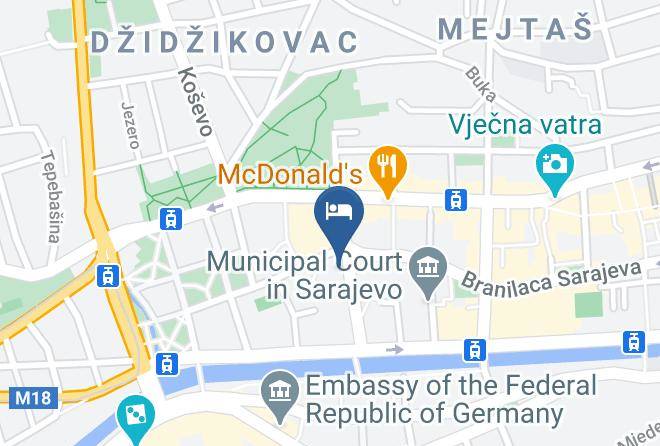 Sarajevo - Cosmopolit Hotel Maps