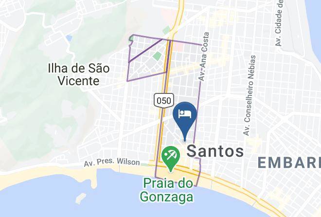 Santos - Hotel Cosmopolitan Praia Flat Santos Maps