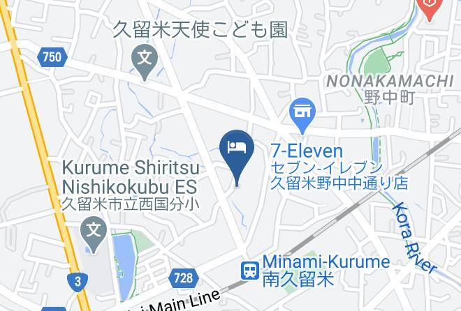 Kurume City - Cosmos In Kamimine Inn Maps