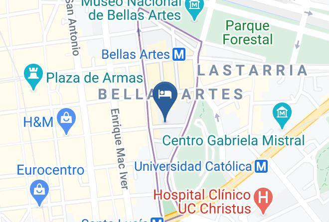 Santiago - Costa Bellas Artes Maps