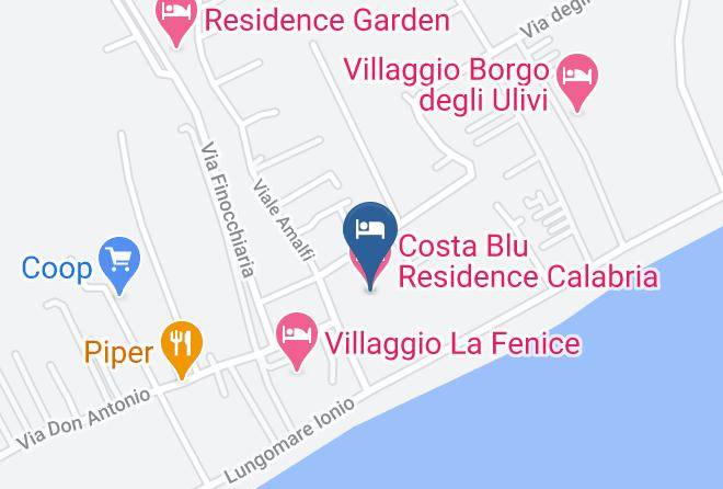 Costa Blu Residence Calabria Map