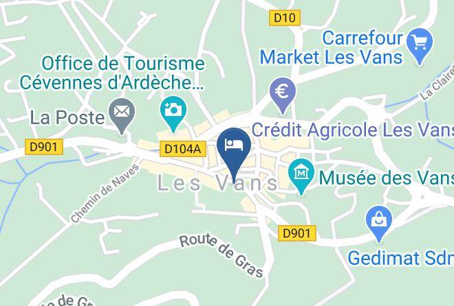 Ardeche - Cote Jardin Les Vans Maps