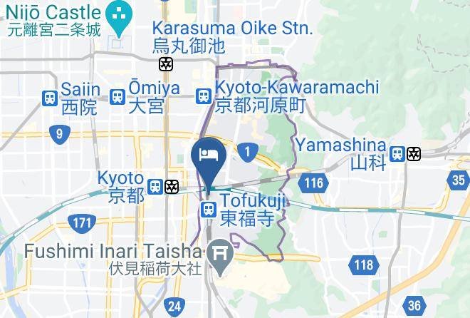 Kyoto City Higashiyama Ward - Coto Kyoto Tofukuji Maps