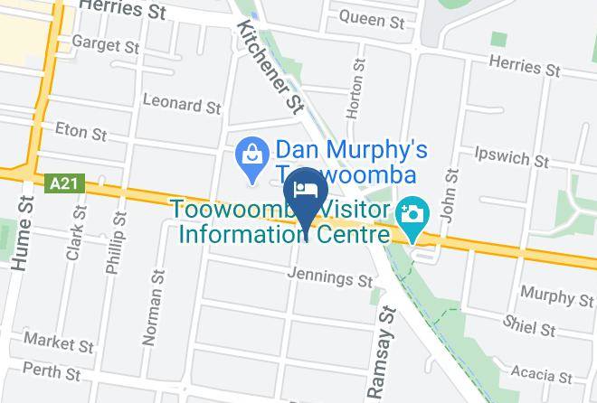Toowoomba - Country Gardens Motor Inn Maps