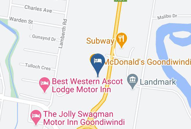 Goondiwindi - Country Roads Motor Inn Goondiwindi Maps