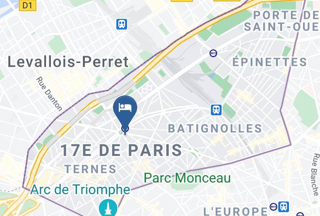 Paris - Hotel Courcelles Etoile Maps