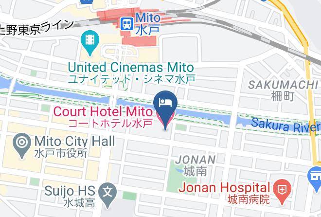 Court Hotel Mito Map - Ibaraki Pref - Mito City