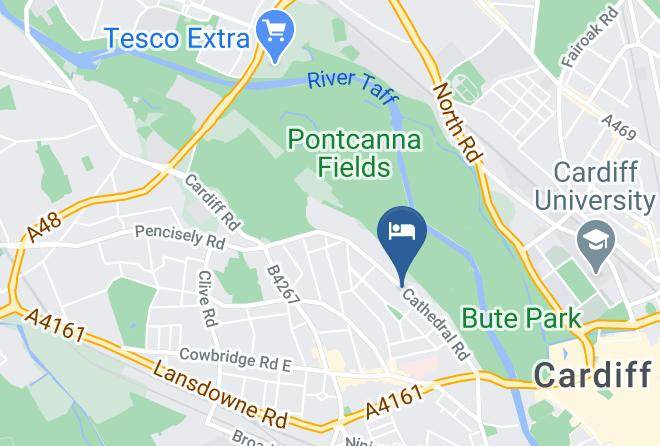 Cardiff - Courtfield Hotel Maps